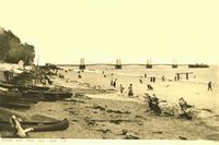 Picture of Seaview beach with pier in the background 1924
